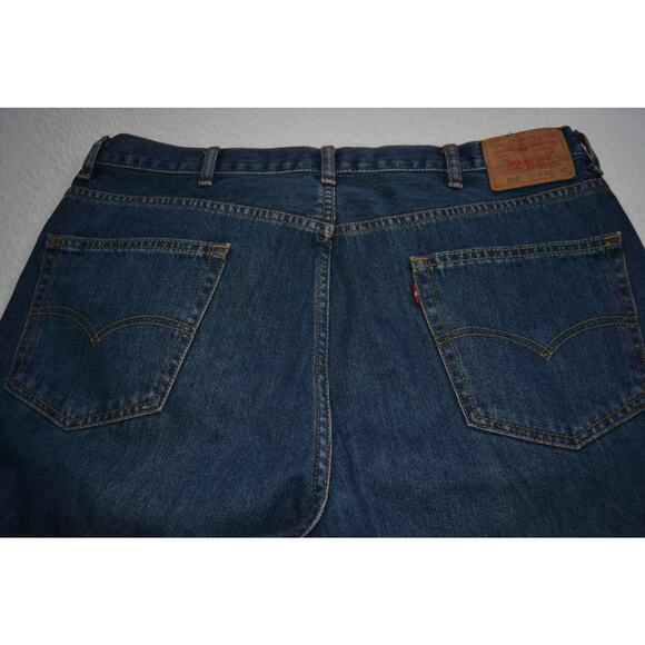 Levis 550 Jeans Mens Size 40 x 30 Straight Relaxed Fit Blue Cotton - Picture 2 of 7